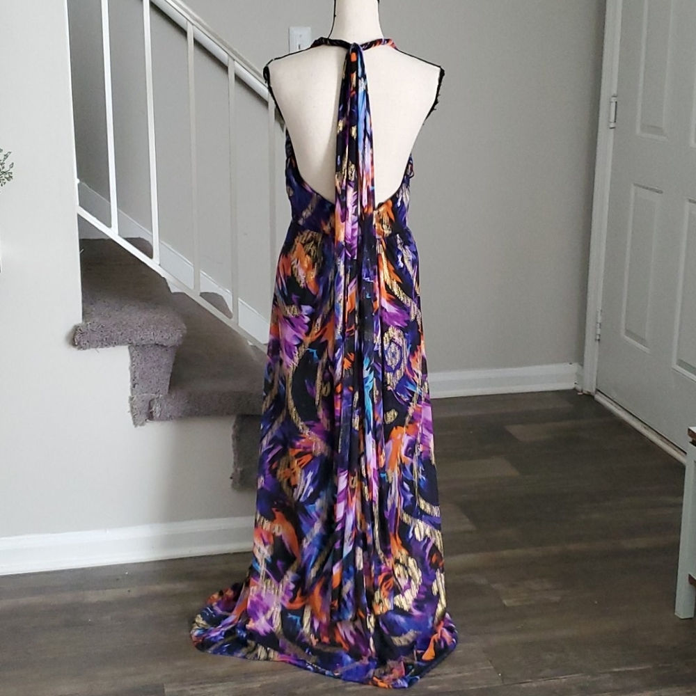 Oleg Cassini Halter Neck Backless Maxi Dre… - Picture 6 of 14